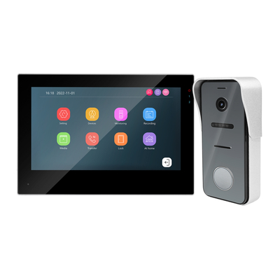 IP/WiFi de dos hilos 7&quot; teléfono video de la puerta del intercomunicador video de la pantalla táctil de HD para el apartamento del chalet con el control de Tuya APP proveedor