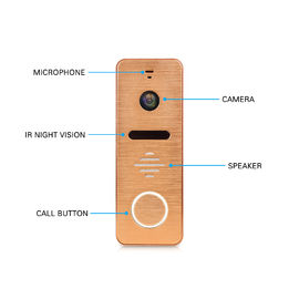 4 sistema de intercomunicación video del teléfono de la puerta del alambre 7inch Domofon con la detección de movimiento proveedor