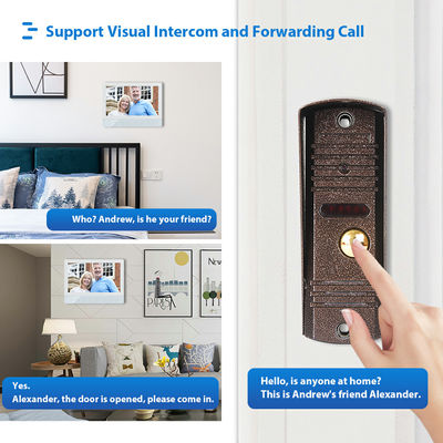 7 cámara casera Ring Video Doorbell de la puerta del chalet del cable de alambre de la pulgada 4 con el sistema de intercomunicación de acero inoxidable proveedor