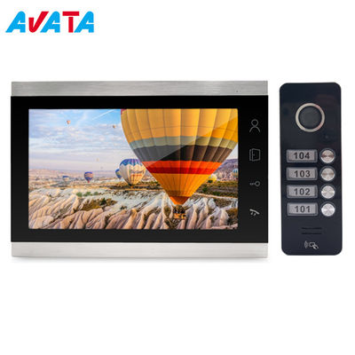 Intercomunicador video del doorphone de la cámara video del timbre del alambre de AHD 1080P 4 monitor grande de la pantalla táctil de 10 pulgadas proveedor