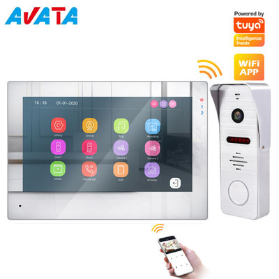 Trabajos video del intercomunicador del teléfono de la puerta del vídeo de color del intercomunicador de HD 2.0MP Wireless WiFi con el teléfono móvil por APP Tuya proveedor