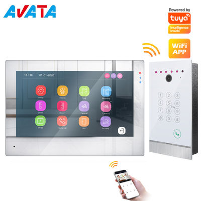 Sistema inteligente Doorphone video del control de acceso de WiFi de la pantalla táctil elegante de Tuya con la tarjeta y el control de acceso del código proveedor