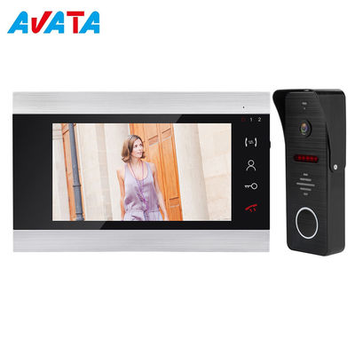 Teléfono video de la puerta del chalet del alambre de HD 4 cerradura de puerta videodomofony de la ayuda de 7 pulgadas proveedor