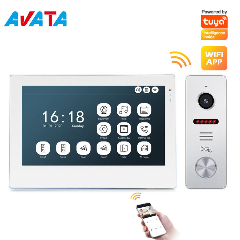 Sistema video del Interphone del intercomunicador de la puerta principal de Tuya WiFi Ahd1080p con el interfaz único proveedor