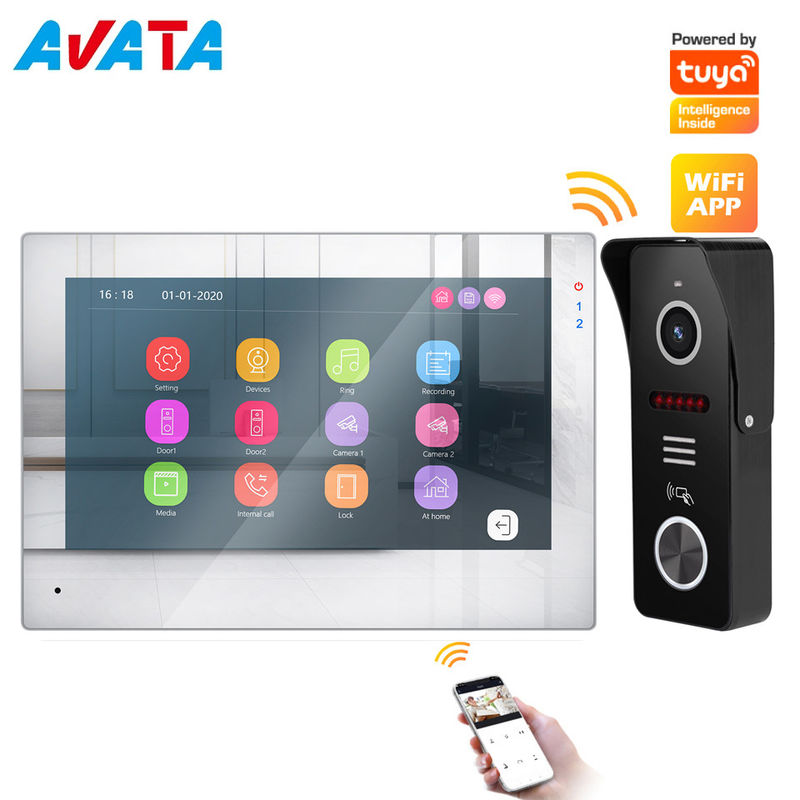 Tuya Smart 7&quot; timbre video inalámbrico del intercomunicador del sistema de control de puerta del efecto del espejo de Ahd WiFi proveedor