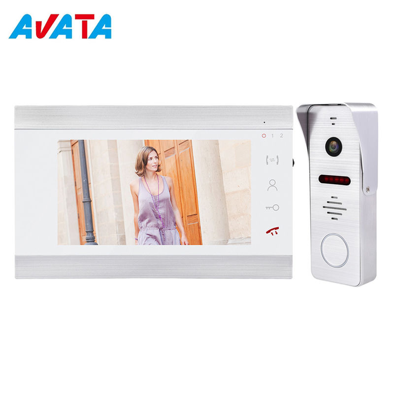 4 sistema de teléfono video de la puerta de intercomunicación del monitor del alambre 7inch del sistema de la puerta del control de acceso del chalet video del sistema proveedor